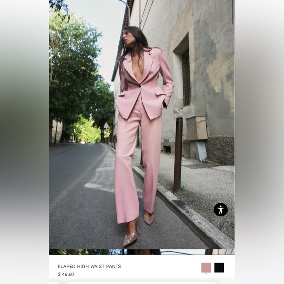 ZARA FLARED HIGH WAIST PANTS - Picture 1 of 3